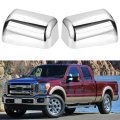 Chrome Top Mirror Cover Cap For 2008 2016 Ford F250 F350 F450 F550 Super Duty Towing Abs Plastic Rear View Shells 2 Piece Set 