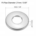 Uxcell Round Escutcheon Plate 48x4 5mm Stainless Steel Polishing For 21mm Diameter Pipe 3pcs