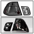 Acanii For 2002-2005 Bmw E46 3-series 4-door Sedan Smoked Lens Led Tail Lights Brake Lamps Assembly 4pc Set Left Right