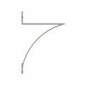 Shelf-made Lewiston Steel 7 37 In D X 0 65 W 10 62 H Satin Nickel 100 Lbs Decorative Shelf Bracket 