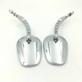 Httmt- Chrome Big Side Mirrors Compatible With 1984up H-d Dyna Street Bob Low Rider Fat Wide Glide Switchback Cvo Trike