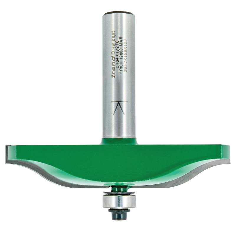 Trend Craftpro Panel Raiser Router Cutter Bit 1 2 Inch Shank 22mm Radius And 86mm Cut Diameter Tungsten Carbide Tipped C184x1