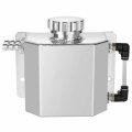 Alloyworks Universal 1l Coolant Radiator Overflow Recovery Water Tank Aluminum Silver 