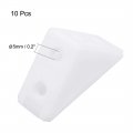 Uxcell Shelf Cabinet Door 90 Degree Plastic Corner Braces 4 Holes Angle Brackets With Cover Cap 10 Pcs