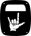 Jeeptails I Love You Asl Sign Language Tail Lamp Light Covers For Jeep Wrangler Yj And Tj Black Set Of 2 