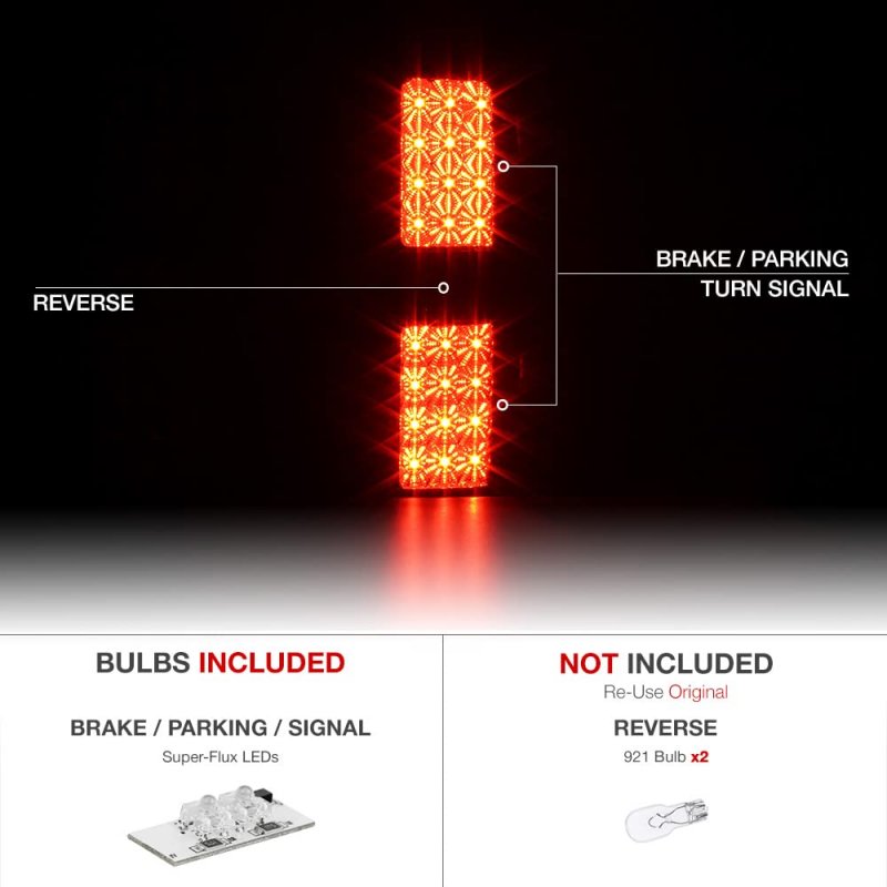 Red Lens Premium Led Tail Light Assembly Full-led License Plate Lamp Housing Replacement Bundle For 2009-2014 Ford F150 Pickup