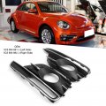 Qiilu Front Bumper Lower Grille Pair Of Fog Light Cover Vent Car 5c5854662j 5c5854661j Replacement For Beetle 2017-2019