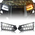 Sautvs Led Headlights For Polaris Ranger 570 Mid Size Head Lights Front Lamps With Turn Signal Drl Halo Rings Mid-size Diesel 