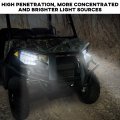 Sautvs Led Headlights For Polaris Ranger 570 Mid Size Head Lights Front Lamps With Turn Signal Drl Halo Rings Mid-size Diesel
