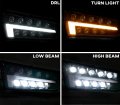 Sautvs Led Headlights For Polaris Ranger 570 Mid Size Head Lights Front Lamps With Turn Signal Drl Halo Rings Mid-size Diesel