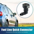 X Autohaux 11 80mm Id10 Sae 3 8 Fuel Line Nylon Hose Pipe Quick Release 90 Degree Female Connect Connector For Car