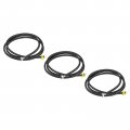 Faucet Supply Line Connector 3pcs G1 2 Female X 98 Inch Long Braided 304 Stainless Steel Water Hose Black 
