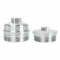 Billet Aluminum Oil Fuel Filter Caps Kit 1 8 Npt Port For Ford 2003-2007 6 0l F-250 F-350 F-450 F-550 Super Duty Power-stroke 