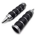 Smt- 1pair 1 25mm Chrome Handlebar Grips For H-d Xl Softail Dyna Touring P N Trhb114-j-25