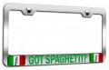 Got Spaghetti Italian Italy Chrome Metal License Plate Frame Tag Holder E47 