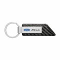 Ipick Image Compatible With Ford Focus Carbon Fiber Texture Black Pu Leather Strap Key Chain