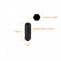 Uxcell Ball Point Set Screws 20pcs M3 X 10mm High Carbon Steel Metric Spring Hex Socket Grub Screw
