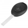 Qiilu Replacement Car Remote Key Fob Case 2 Buttons Shell Cover Fit For Mini One Cooper S R50 Black
