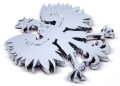 Poland 2 5 Polish Polski Eagle With Crown Chrome 3d Emblem Decal Badge Polska