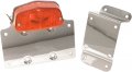 Emgo 62-21550 Lucas Style Taillight With License Plate Bracket Red Lens 