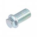 X Autohaux 2 Pcs M14x1 5 Steel Engine Oil Drain Plug Screw With Seal Ring For Mercedes-benz Dodge Caravan Jeep Compass Silver
