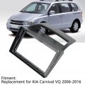 Qiilu Car Stereo Dash Radio Fascia Kit 9in Seamless Fit Replacement For Kia Carnival Vq 2006a 2016