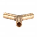 Uxcell 8mm Or 5 16 Id Brass Barb Splicer Fitting Y-shaped 3 Ways Barb Hose Air Gas Water Fuel Barbed Tee Connector 2pcs
