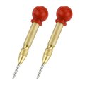 2 Pack Automatic Center Punch 5 Inch Crushing Hand Tool Spring With Cushion Cap Metal Impact Hole For Wood Glass Plastic Gold 