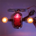 Httmt- Motorcycle Chrome Smoke Metal Tombstone Brake Tail W Light Signal Compatiable With Big Twin Bike P N Xh3118b-a-01-cd Sk 