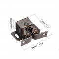 Uxcell Cabinet Door Double Roller Catch Ball Latch With Prong Copper Tone 20pcs