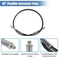 Universal 10000psi 48 Car Grease Gun Flex Hose Trailer Extension Non-slip Black 1 8 Npt