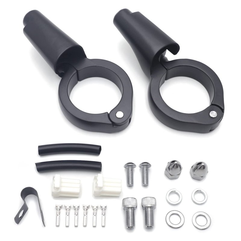 Motorcycle Front Matte Black Turn Signal Relocation Kit For H-d Harle Fxd Dyna 2008-2017 P N Mt224-023-cd