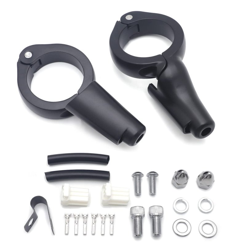 Motorcycle Front Matte Black Turn Signal Relocation Kit For H-d Harle Fxd Dyna 2008-2017 P N Mt224-023-cd