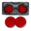2 Pcs Car Cup Holders 75 Inch Carbon Fiber Coasters Non-slip Bottle Pad Embedded In Mat Durable Insert Drink Coaster Universal 