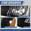 Auto Dynasty 4pcs Sequential L-led Drl Switchback Headlights Assembly Compatible With Dodge Ram 1500 2500 3500 1994-2002 Driver