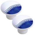 Set Of 2 Blue Piano Keys Ceramic Cabinet Drawer Knobs 