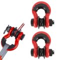 2pcs D Ring Shackle Heavy Duty Off Road Recovery With Pulley For Truck Tractor Atv