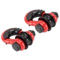 2pcs D Ring Shackle Heavy Duty Off Road Recovery With Pulley For Truck Tractor Atv 
