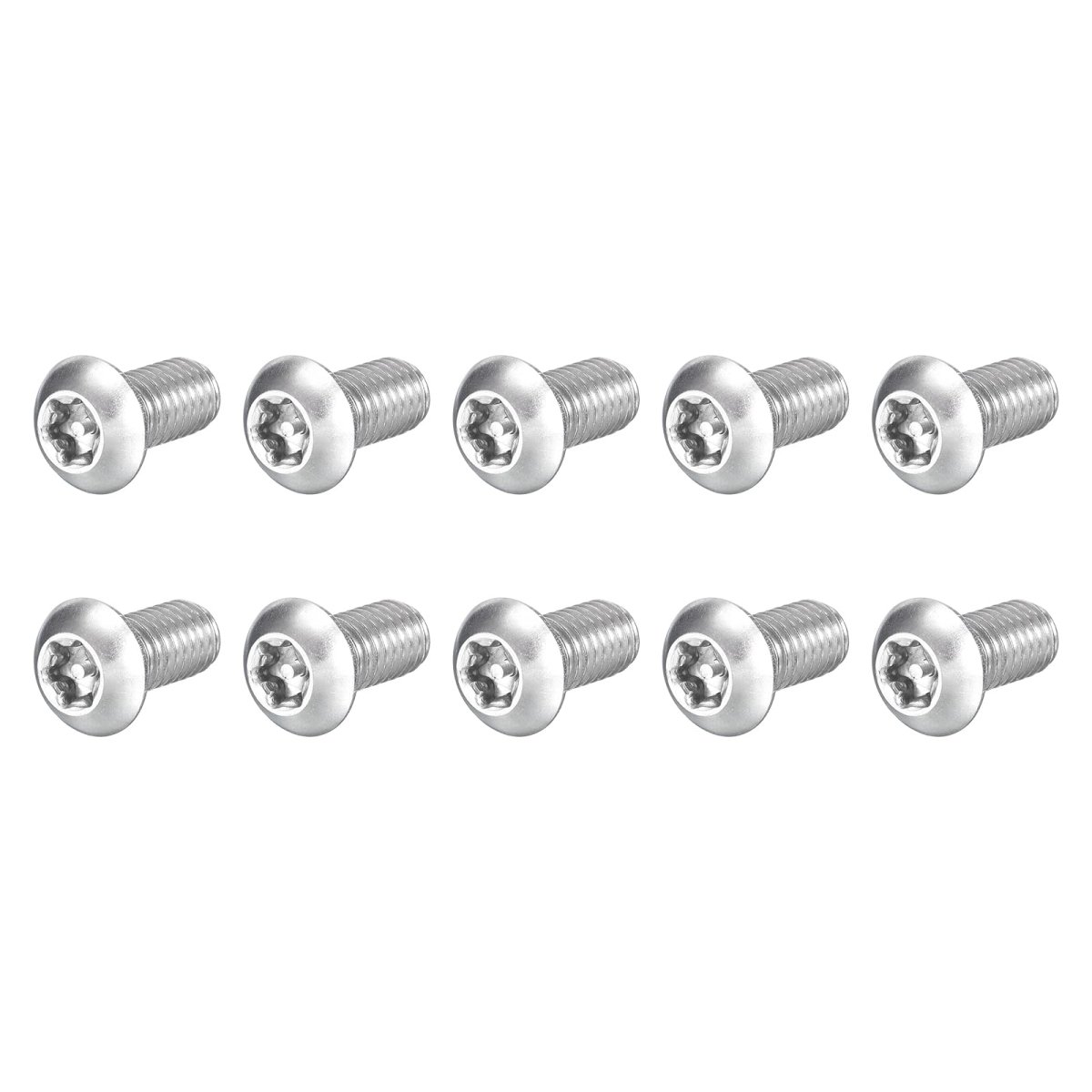 10pcs Torx Security Machine Screws 3 8-16 X 4 304 Stainless Steel Tamper Resistant Button Head Bolt Full Thread For Anti-theft