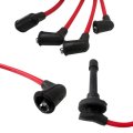 Spark Plug Wire Set For Honda Civic Del Sol 92-00 Eg Ek Ej D15 D16 Spiral Core Red By Grabote