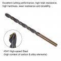 Uxcell 6pcs Jobber Drill Bits 4mm Black Nitride Gold Titanium Coated 4341 High Speed Steel Hss 135 Degree Split Point Twist For