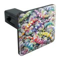 Graphics More Rainbow Colorful Geckos Lizards Tow Trailer Hitch Cover Plug Insert 