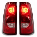 Hecasa Tail Lights Compatible With 2003-2007 Chevy Silverado 1500 2500 3500 W Bulb And Harness Rear Lamp Set Replacement For