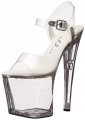 Ellie Shoes Women S 821-brook Inch Stiletto Platform Sandals Clear 8 