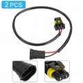 Qiilu 9006 Plug Wiring 2pcs H11 Headlight Fog Light Adapter Conversion Connector Cable Sockets Wire Harness