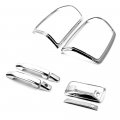 Sizver Chrome 2door Handle Tail Gate Cover Light Frame Covers For 2014-2018 Chevrolet Silverado 1500 Regular Cab Only 