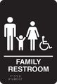 Accuform Signs Pad122bk Plastic Ada Braille Tactile Sign Legend Family Restroom With Wheelchair Handicapped Accessible Graphic 