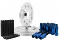Venum Wheel Accessories 4 Pc 5x130 Mm Hub Centric Spacers 12 Thick 71 H B 90 Stud Conversion M14x1 5 Open End Blue Lug Nuts For 