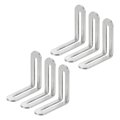 6pcs Adjustable L-shape Corner Brace With Slot 28 X 2 Inch Stainless Steel Slotted Right Angle Bracket For Wooden Furniture 