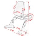 Motaux Passenger Sissy Bar With Luggage Rack Backrest For Honda Shadow Ace 400 750 Vt400 Vt750c Vt750cd 1997-2003 Black